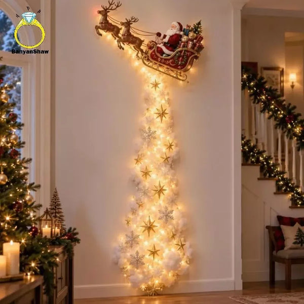 Luz de Parede Trilha Mágica em Cascata LED - Luz Quente 90x33cm