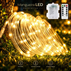 Luzes de Corda LED com Controle Remoto - A Pilha, 8 Modos