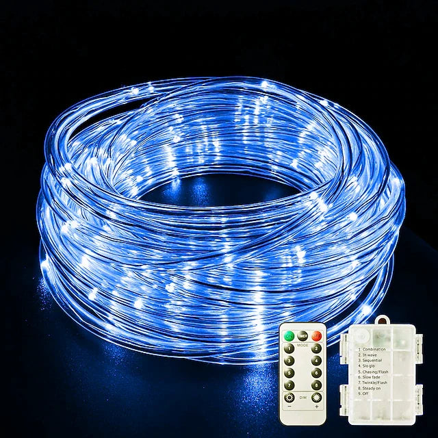 Luzes de Corda LED com Controle Remoto - A Pilha, 8 Modos