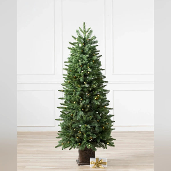 Mini Árvore de Natal 90 cm com Vaso Decorativo e Luzes LED Quentes