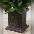 Mini Árvore de Natal 90 cm com Vaso Decorativo e Luzes LED Quentes