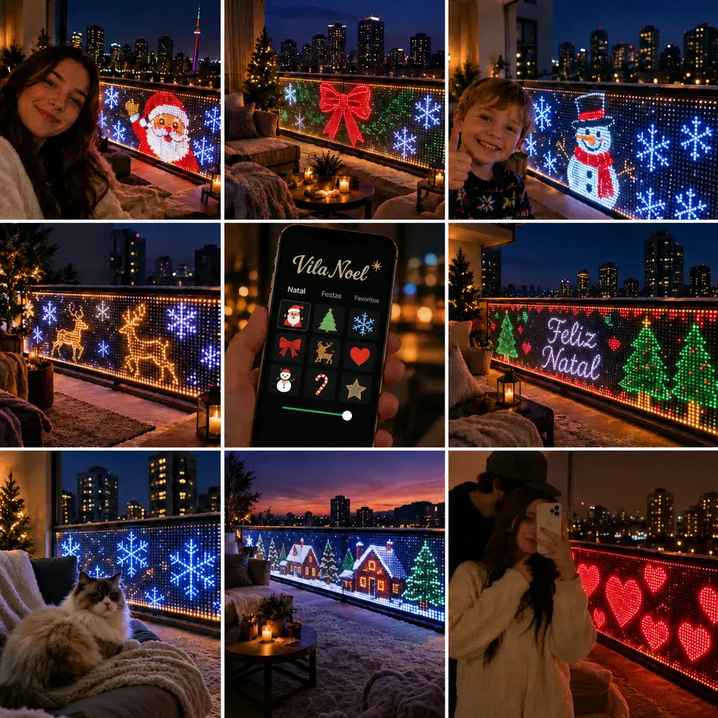 Painel de LED para Sacada - efeito noturno