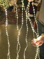Pendente Iluminado 876 LEDs 8 Hastes 3m - Luz Quente Bivolt