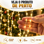 Pendente Iluminado 876 LEDs 8 Hastes 3m - Luz Quente Bivolt