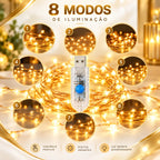 Pisca Fio de Fada Cluster 400 LEDs 4m com Efeito Strobo - 3 Cores