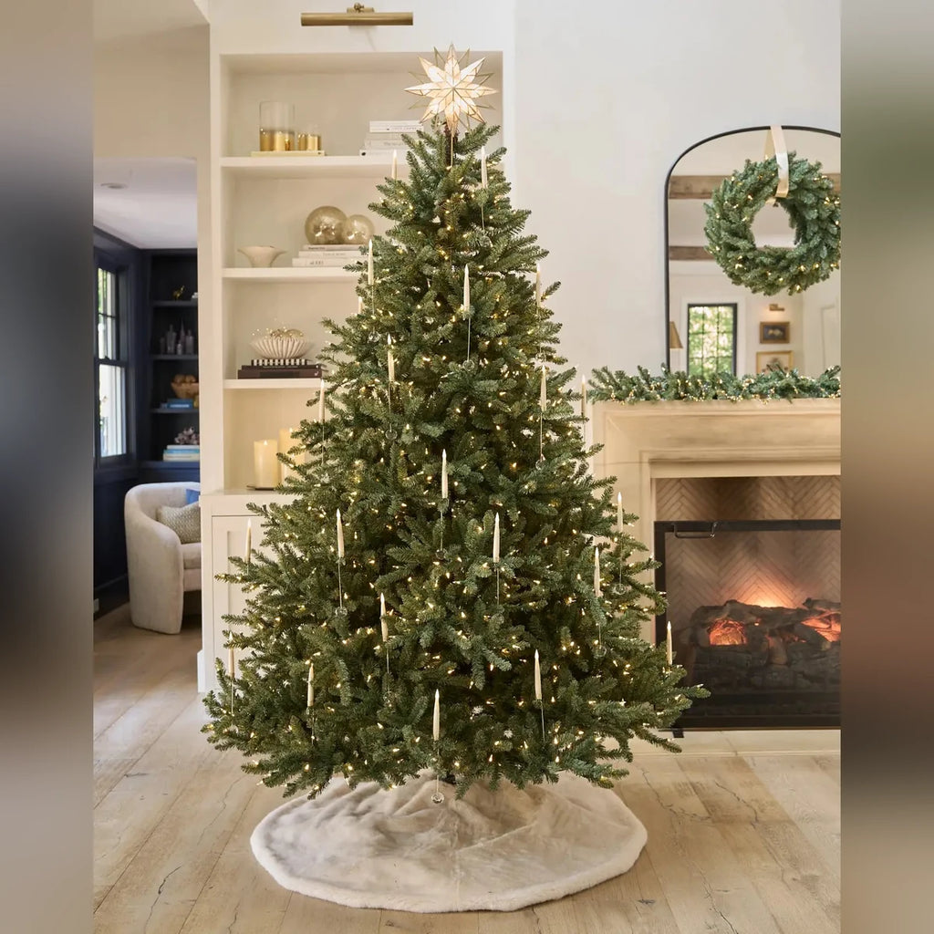 Saia para Árvore de Natal em Pele Sintética Marfim