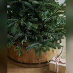 Saia Rígida para Árvore de Natal Barril de Madeira