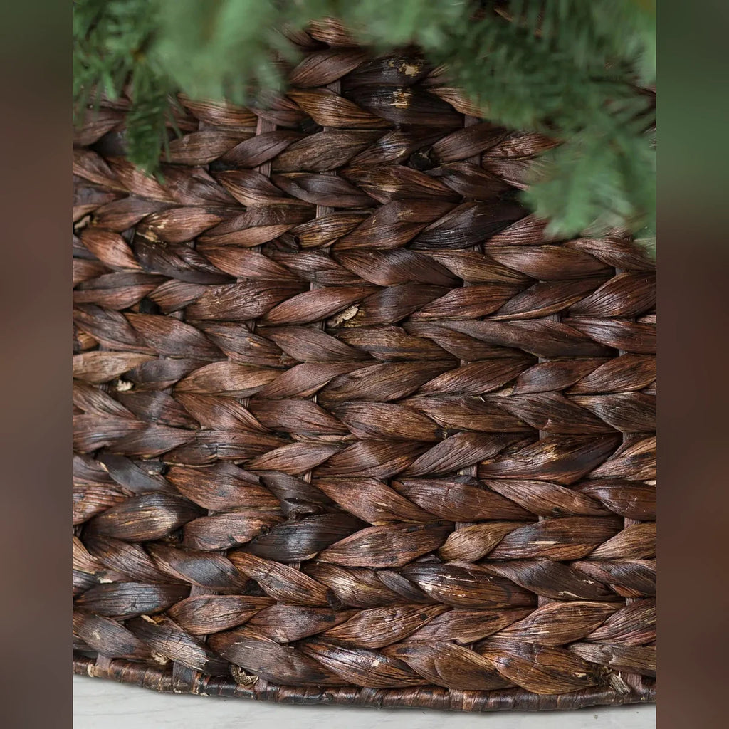 Saia Rígida para Árvore de Natal em Fibra Trançada Marrom