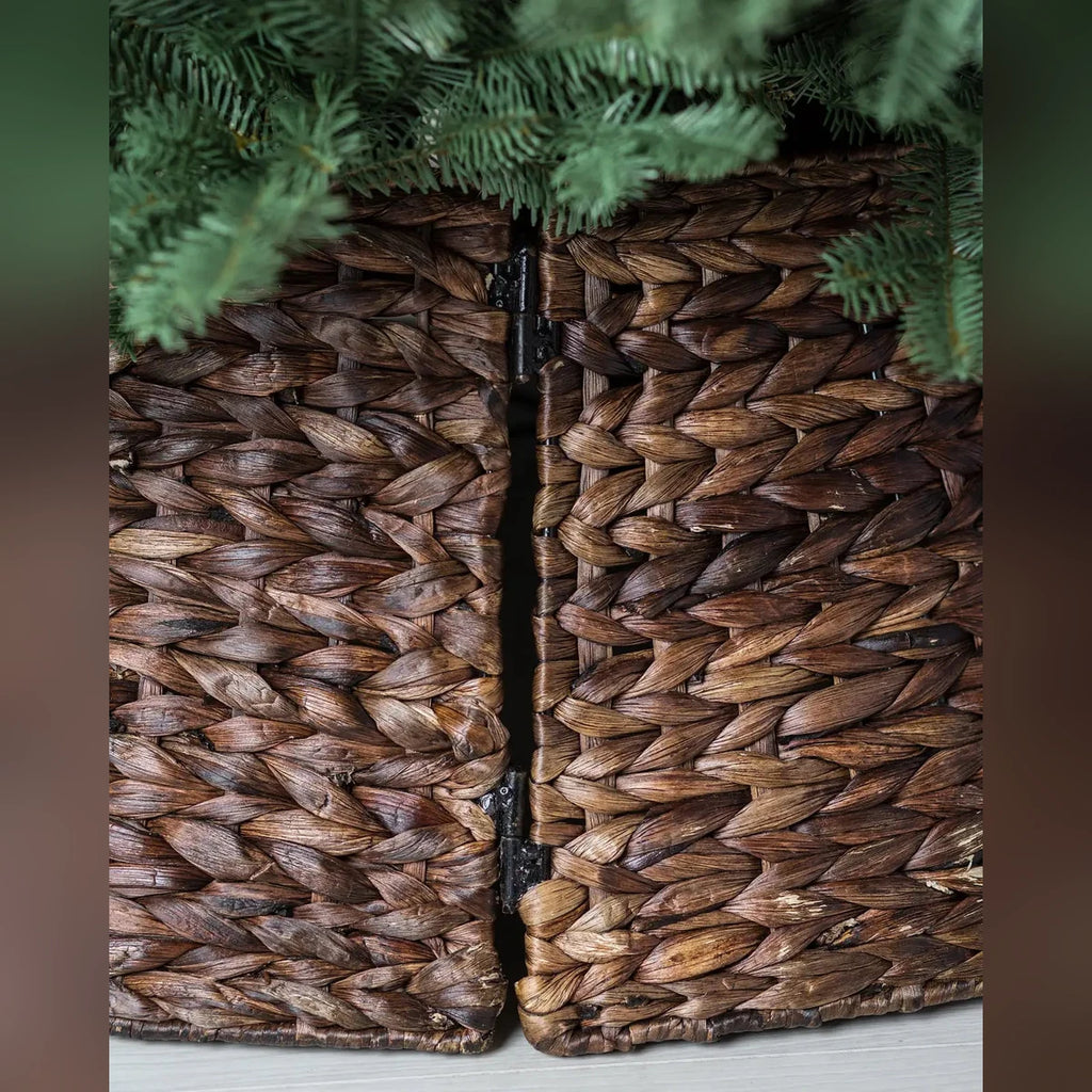 Saia Rígida para Árvore de Natal em Fibra Trançada Marrom