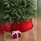 Saia Rígida para Árvore de Natal em Metal Vermelho Texturizado