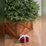 Saia Rígida de Madeira para Árvore de Natal – Caixa Rústica com X