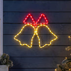 Sinos de Natal Animados em LED Neon 55 cm – Bivolt, Plugue Brasileiro