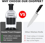 2026 Geedel Manual Food Chopper,2026 Prep Essential! Easily Chop Onions, Garlic, Veggies,BPA Free,Easy Clean