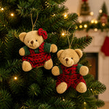 Ornamento Ursinho de Pelúcia para Árvore - Urso e Ursa